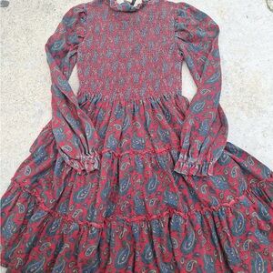 Ralph Lauren Paisley Long Sleeve Dress